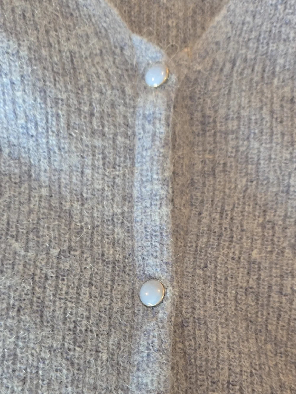 Sezane Sky Blue V-Neck Button Cardigan Sweater - Picture 4 of 6